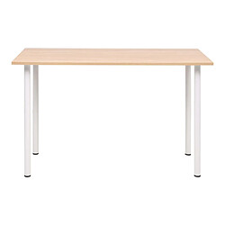 Maison Chic Table de salle à manger,Table à dîner 120x60x73 cm Chêne et blanc -GKD77029