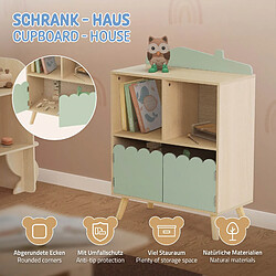 Joyz Étagère à jouets pour enfants en bois 3 compartiments armoire de rangement