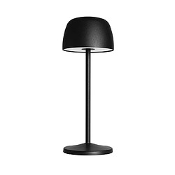 Leds C4 Lampe de table LED avec abat-jour conique rond noir, 2700-4000K, IP54