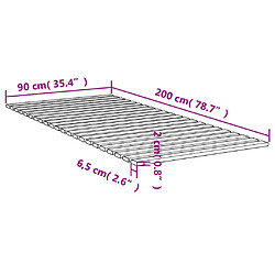 Vidaxl Lattes de lit 90x200 cm bois de pin massif pas cher