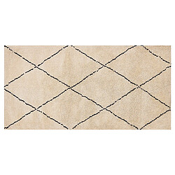 Beliani Tapis beige et noir 80 x 150 cm MUTKI