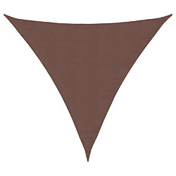 vidaXL Voile de parasol tissu oxford triangulaire 4x4x4 m marron