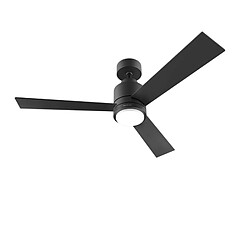 Cecotec Ventilador de Techo con Luz EnergySilence Aero 4850 Style Black. 30 W, Di?metro 48 con 3 Aspas, Mando a Distancia