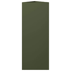 Acheter vidaXL Jardinière vert olive triangulaire 30x26x75 cm acier