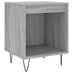 Maison Chic Table de chevet, Table de Nuit pour chambre salon sonoma gris 40x35x50 cm bois d’ingénierie