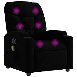 Maison Chic Fauteuil de massage inclinable,Fauteuil luxe de relaxation Noir Tissu -MN14711