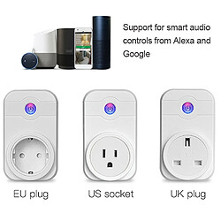 Acheter Wewoo Prise Connectée Alexa SWA1 10A Home Automation Sans Fil Smart WiFi Socket, Soutien Smartphone Télécommande et Interrupteur de synchronisation, UK Plug