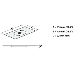 Meliconi Pied de table rotatif ROTOBASE ELITE M