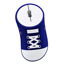 2.4G souris sans fil ultra-silencieux chaussures en forme de souris pour ordinateur portable bleu