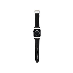 Karl Lagerfeld Bracelet pour Apple Watch 42/44/45mm en PU Monogram Noir