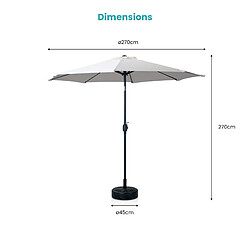 SkyLantern Parasol Droit Octogonal Beige 270 cm