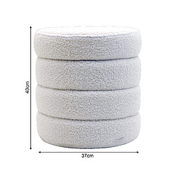 Avis Mobili Rebecca Pouf avec rangement Rebecca Mobili Uxi 40x37x37 Tissu Polyester MDF Blanc Moderne