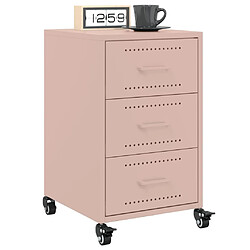 Avis vidaXL Table de chevet rose 36x39x59 cm acier