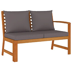 Maison Chic Ensemble à manger d'extérieur 5 pcs avec coussins,Salon de jardin,Mobilier de jardin Bois acacia -GKD356287 pas cher