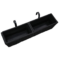 Avis vidaXL Jardinières 2 pcs Jacinthe d'eau Noir