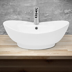 Avis ML DESIGN MODERN LIVING Lavabo 59x20,5x39,5 cm blanc en céramique ML-Design