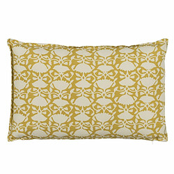 BigBuy Home Coussin Coton Beige Moutarde 60 x 40 cm