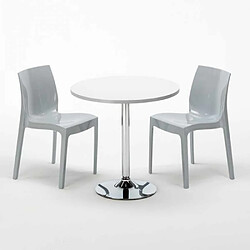 Avis Grand Soleil Table Ronde et 2 Chaises Colorées Set In