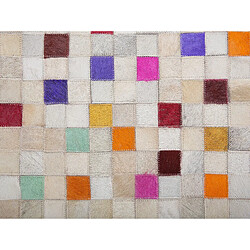 Beliani Tapis en cuir multicolore 140 x 200 cm ADVAN pas cher