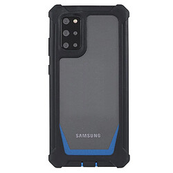 Coque en TPU + acrylique antichoc, détachable 2 en 1 noir/bleu pour votre Samsung Galaxy S20 Plus 4G/5G