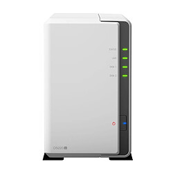 Synology DS220j NAS 4ToUSB 3.2 RAID 1 Serial ATA 2 Baies Blanc