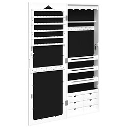 Acheter vidaXL Armoire à bijoux avec miroir murale blanc 37,5x10x106 cm