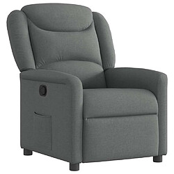 vidaXL Fauteuil inclinable Gris foncé Tissu