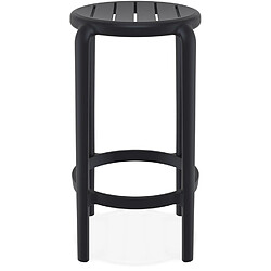 Acheter Alterego Tabouret de jardin mi-hauteur 'PEYA MINI' noir en matière plastique