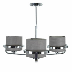 BigBuy Home Suspension Gris Argenté Lin Métal Fer 220-240 V 52 x 50 x 44,5 cm