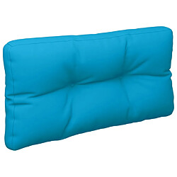 Avis vidaXL Coussin de palette bleu clair 80x40x12 cm tissu