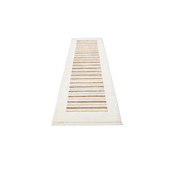 Avis Vidal Tapis de couloir en laine 302x79 beige Darya