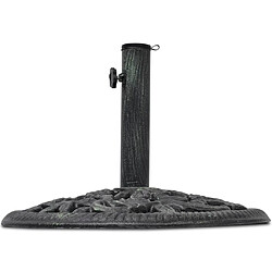 Helloshop26 Pied socle base de parasol en fonte 35/38/48 mm 12 kg 48 cm noir 2202094