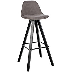 Non Tabouret de bar Corbin tissu Carré noir