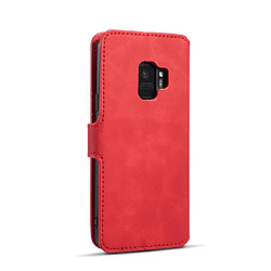 Avis Wewoo Coque Etui à rabat Retro côté huile avec support logements pour cartes et portefeuille Galaxy S9 rouge