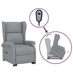 vidaXL Fauteuil Gris clair Tissu