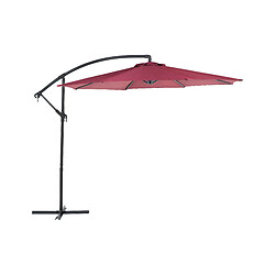 Beliani Parasol déporté rouge bordeaux d 300 cm RAVENNA