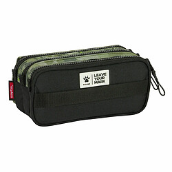 Trousse Fourre-Tout Triple Kelme Travel Noir Vert 21,5 x 10 x 8 cm