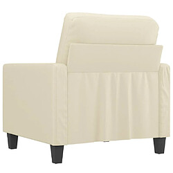 Maison Chic Fauteuil relax,Chaise pour salon Crème 60 cm Similicuir -MN80800 pas cher