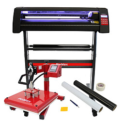 Monstershop Plotter de Découpe vinyle LED avec Presse à Chaud 38 cm & Logiciel