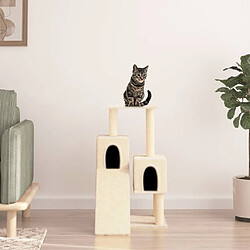 vidaXL Arbre à chat avec griffoirs en sisal Crème 82 cm