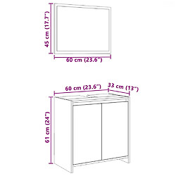 vidaXL Ensemble de meubles de salle de bain 2 pcs Chêne marron pas cher