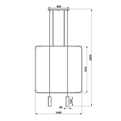 Avis Luminaire Center Suspension Rana Acier Noir 2 ampoules 200cm