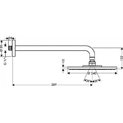 Hansgrohe Douche de tête Raindance Air 240mm 27474