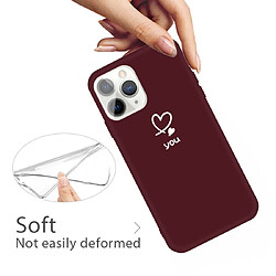 Avis Wewoo Coque Pour iPhone 11 Pro Love-heart Letter Pattern Colorful Frosted TPU Phone Housse de protection Wine Red