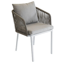 Hesperide Fauteuil de jardin Barcelone - Blanc et marron