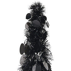 vidaXL Sapin de Noël artificiel escamotable noir 120 cm PET