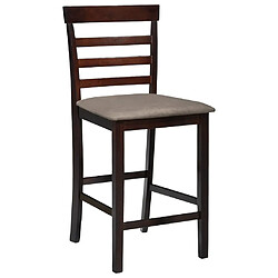 vidaXL Tabourets de bar lot de 2 Marron Tissu