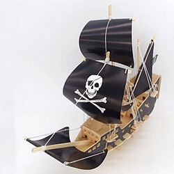 Acheter Universal Modele de bateau pirate 3D DIY casse-tête en bois Art du bois Outils de construction Kit de bateau Modele en bois casse-tête jouets de conte de fées pour enfants | Bloc (noir)