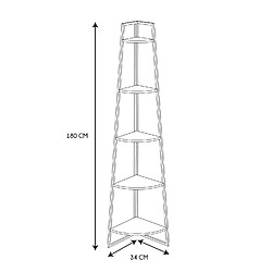 Avis The Home Deco Factory Etagère d'angle 5 niveaux en bois et métal EDISON - Blanc et marron