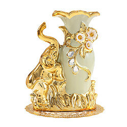 Éléphant Gauche De Décor De Bureau De Vases Floraux De Vase à Fleur En Céramique De Style Européen